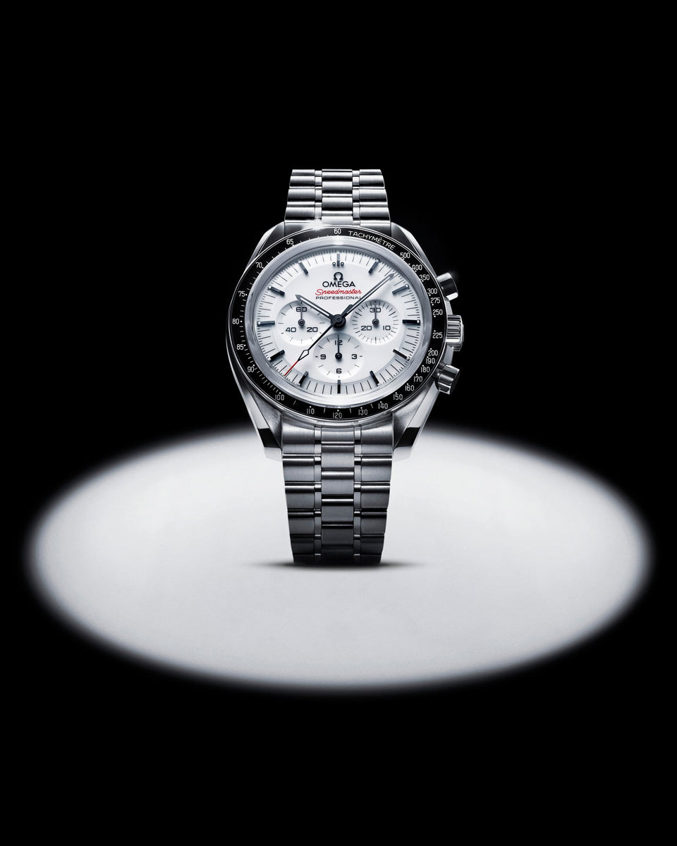 OMEGA Speedmaster Moonwatch – Quadrante Bianco Laccato Acciaio