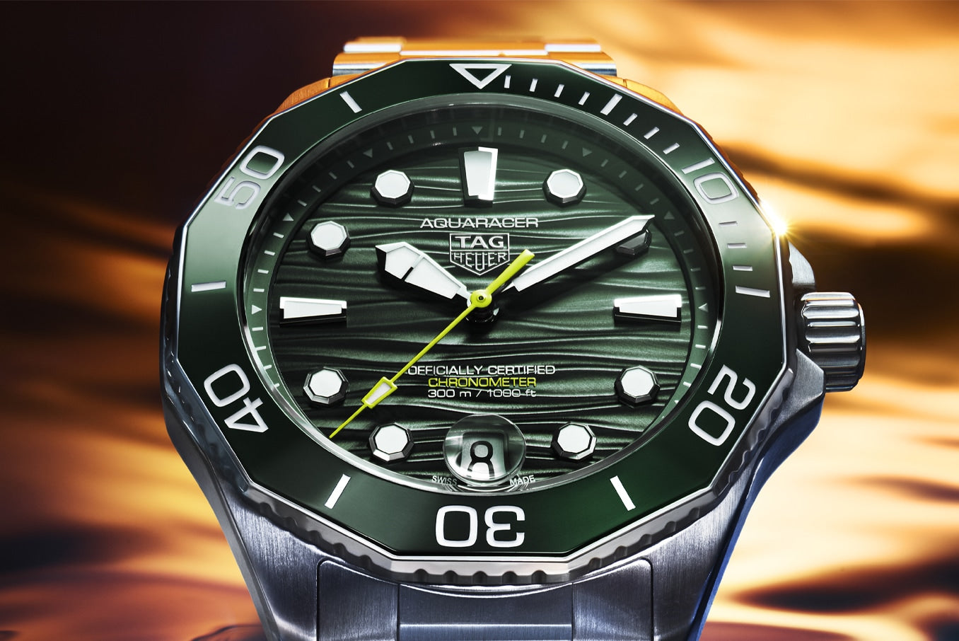 TAG HEUER AQUARACER PROFESSIONAL 300 DATE - verde