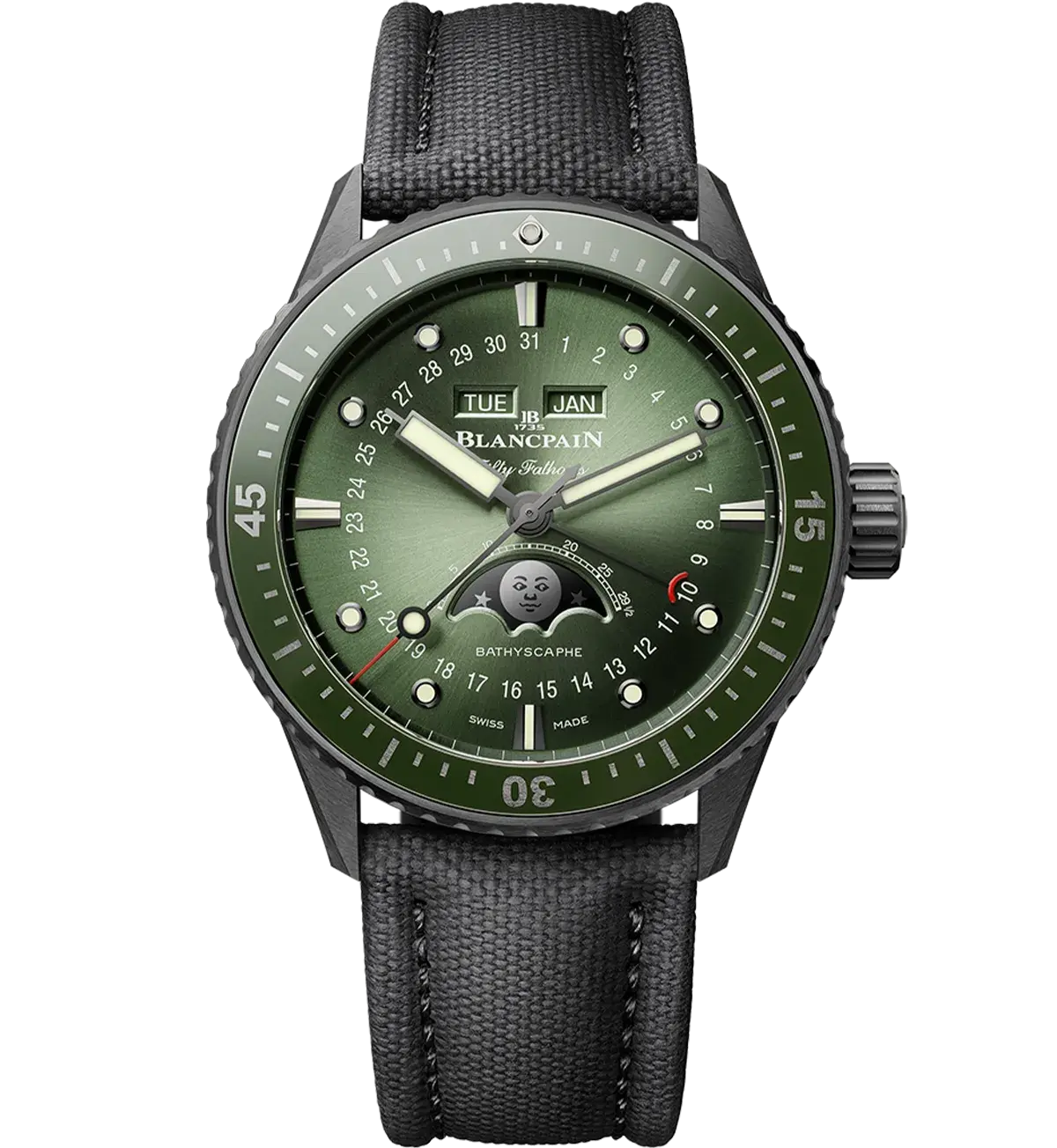 Fifty Fathoms Bathyscaphe Quantième Complet Phases de Lune